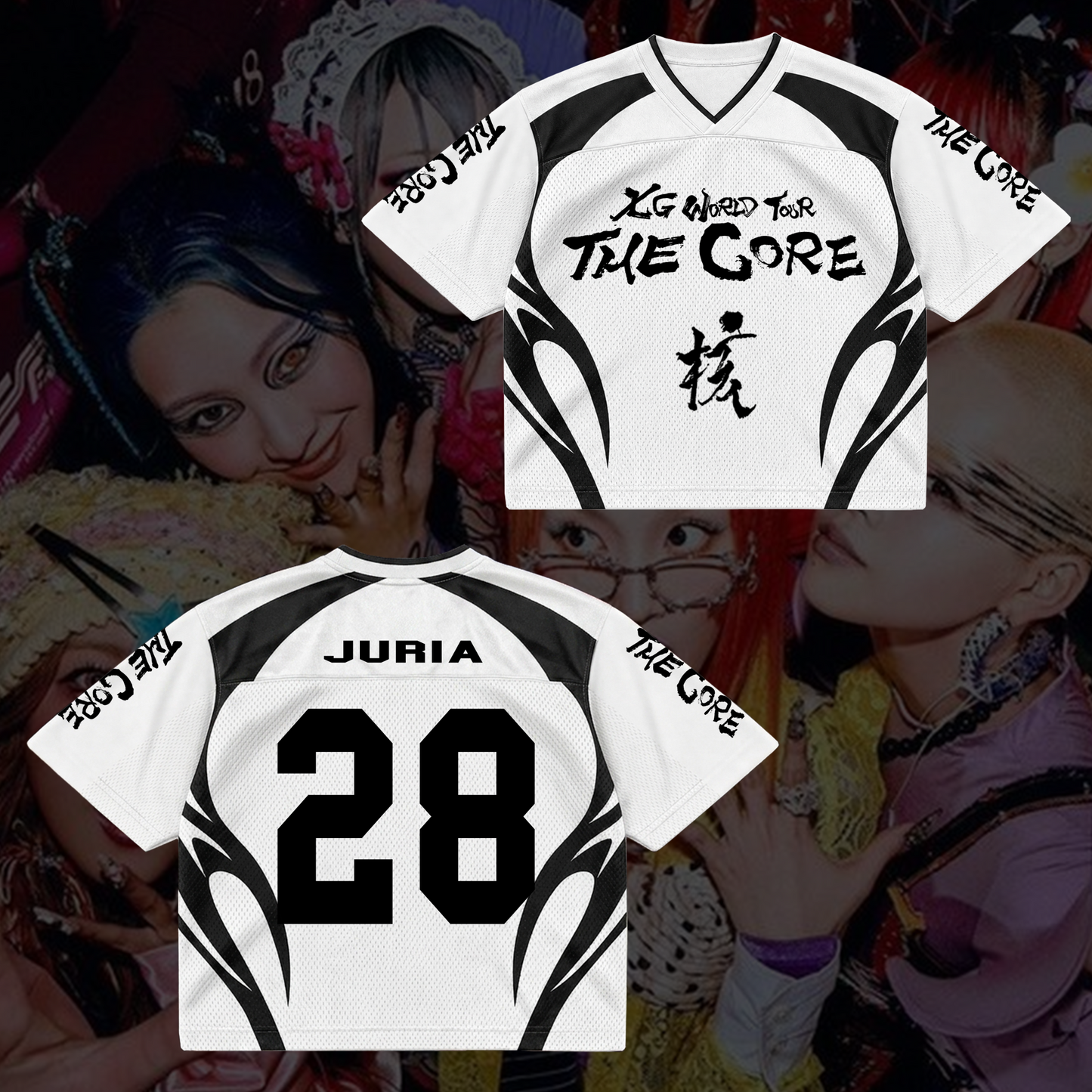 Fierce XG The Core World Tour Mixed Mesh Jersey Cool Gift for Fans