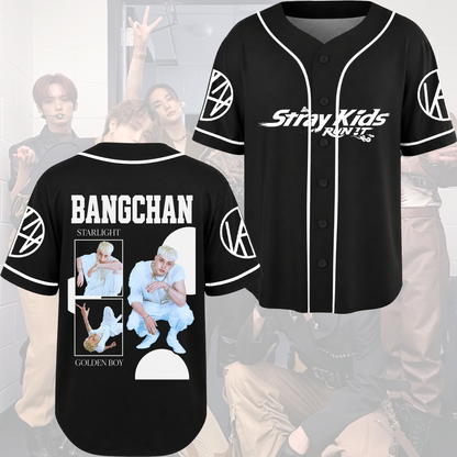 Stray Kids World Tour Urban Spotlight Baseball Jersey Run It Concert Gift For Fans