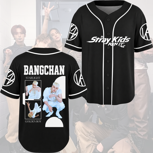 Stray Kids World Tour Urban Spotlight Baseball Jersey Run It Concert Gift For Fans