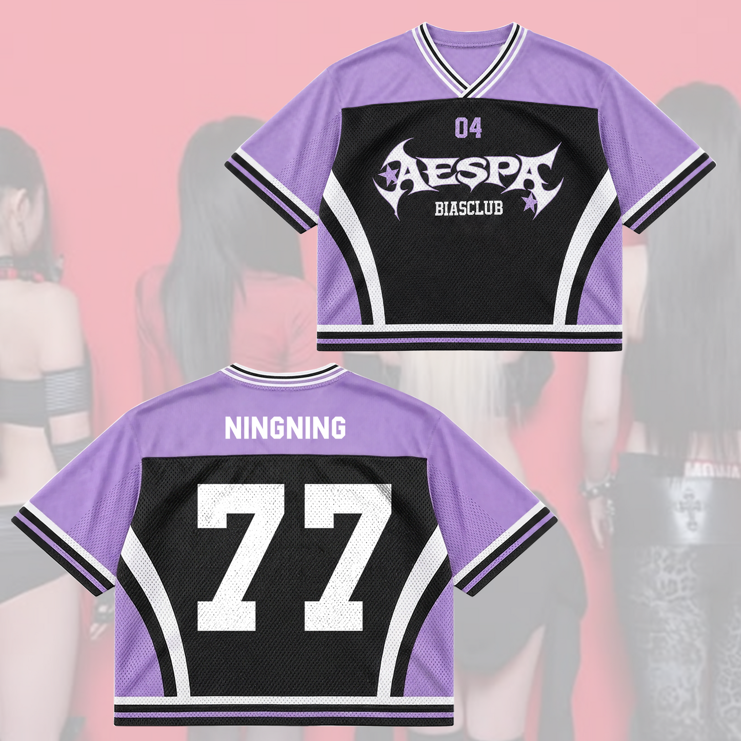 Ultraviolet Aespa Synk Complexity Tour Mixed Mesh Jersey Gift For Fans
