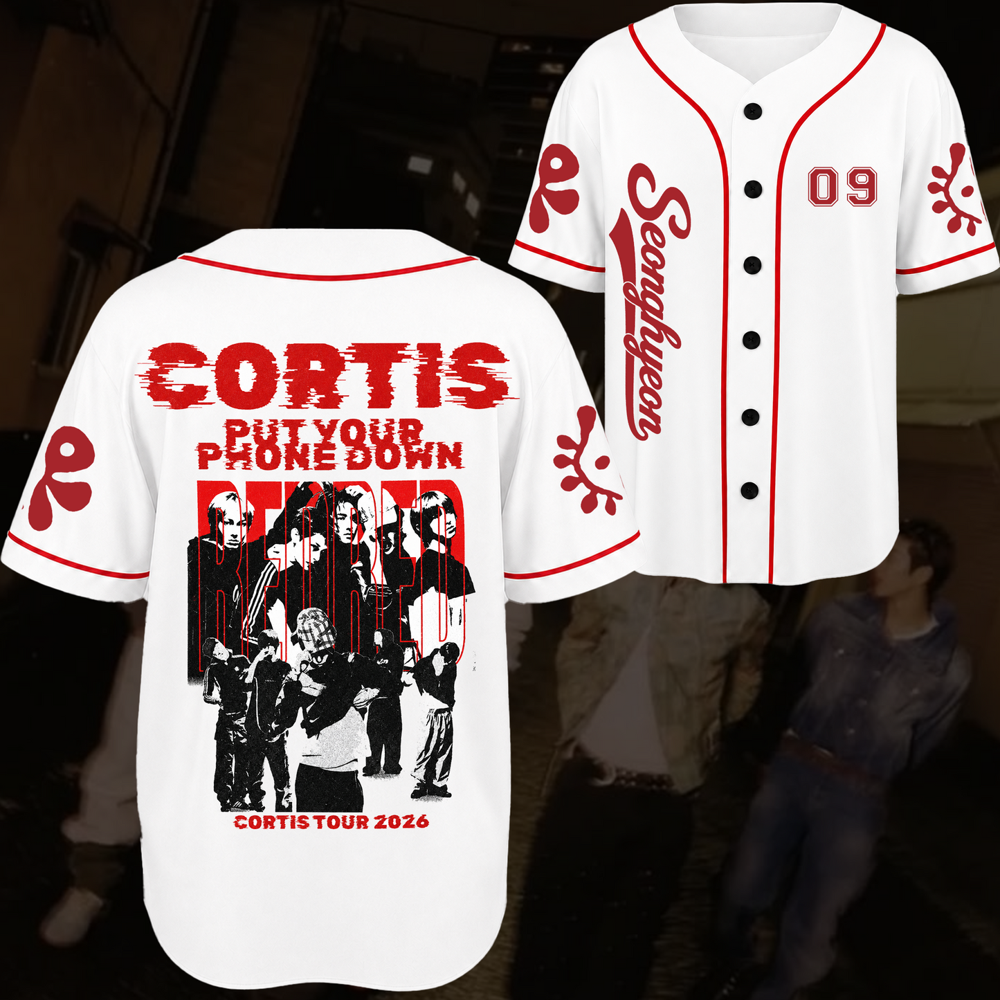 Surging Put Your Phone Down Cortis 2026 Tour Baseball Jersey