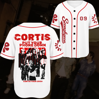 Surging Put Your Phone Down Cortis 2026 Tour Baseball Jersey