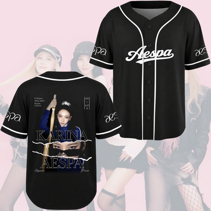 Geek Chic Aespa  Baseball Jersey Gifts For Fans