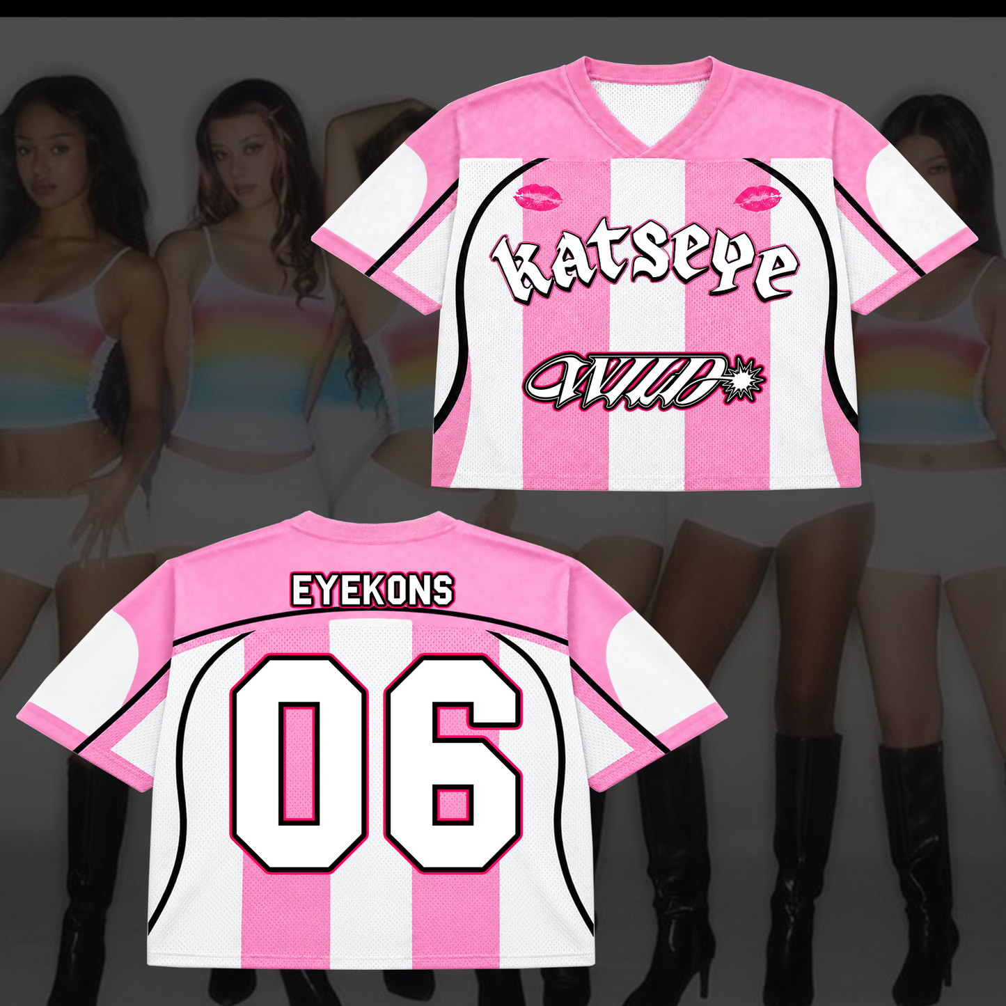 Flirty Katseye Wildworld Tour Mixed Mesh Jersey Gift For Fans