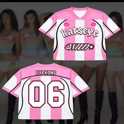 Flirty Katseye Wildworld Tour Mixed Mesh Jersey Gift For Fans