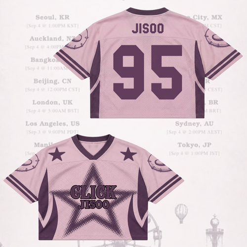 Sporty Jisoo Click Album Mixed Mesh Jersey BLACKPINK Fan Gift for Blink