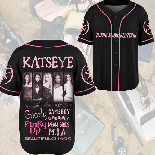Vibrant Pulse Katseye The Wildworld Tour Baseball Jersey Fan Editon