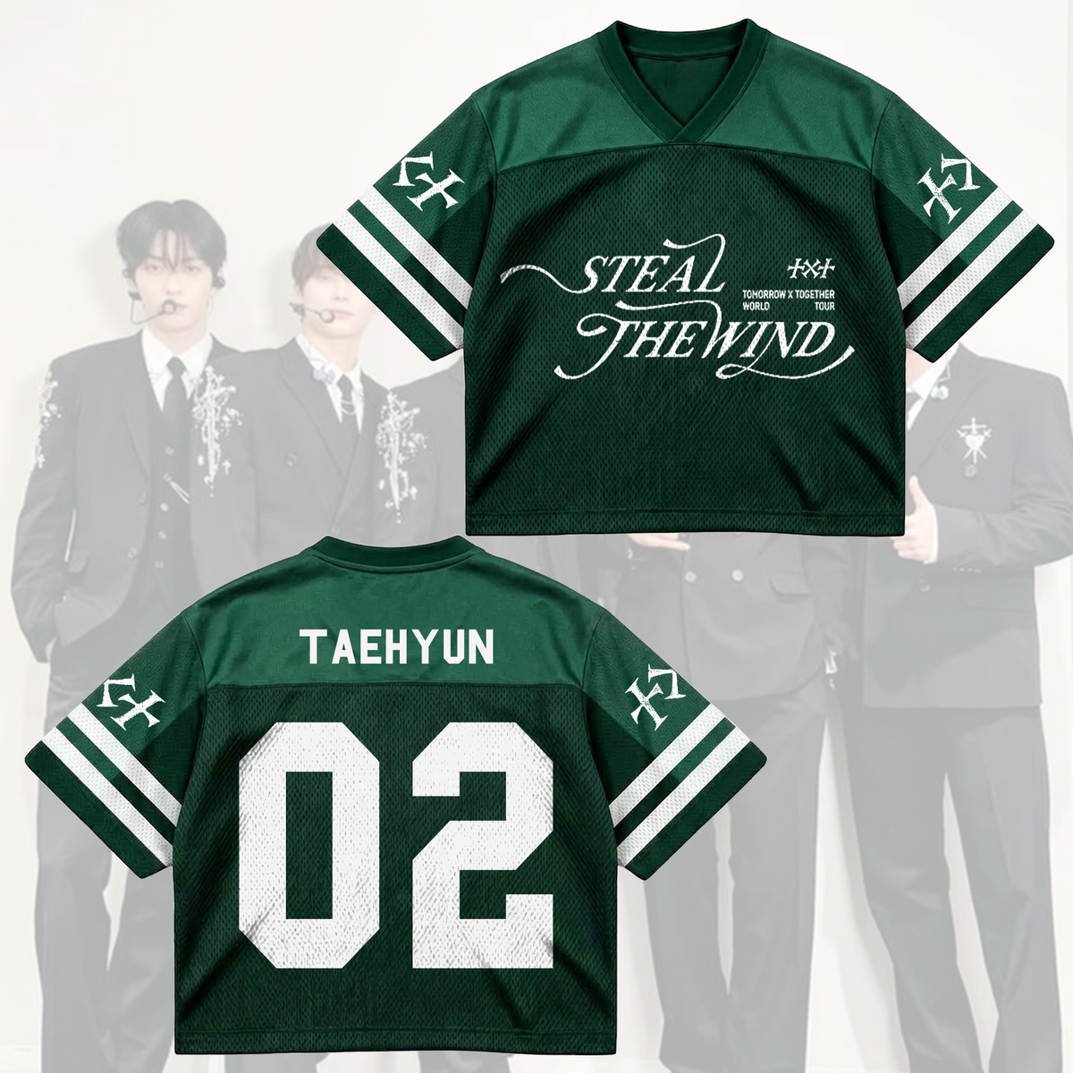 TXT MOA  Steal The Wind Tour Sporty Mixed Mesh Jersey Gift For Fans