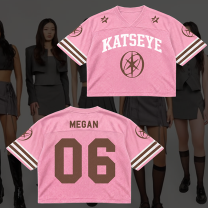 Magnificent KATSEYE Pink Mesh Jersey The Wildworld Tour Gift for Fan