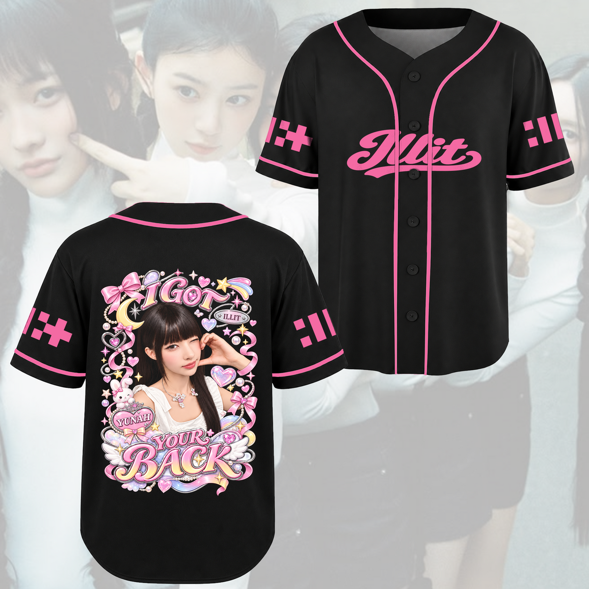 Adorable Illit I Got Your Back Coquette Baseball Jersey For Gllit