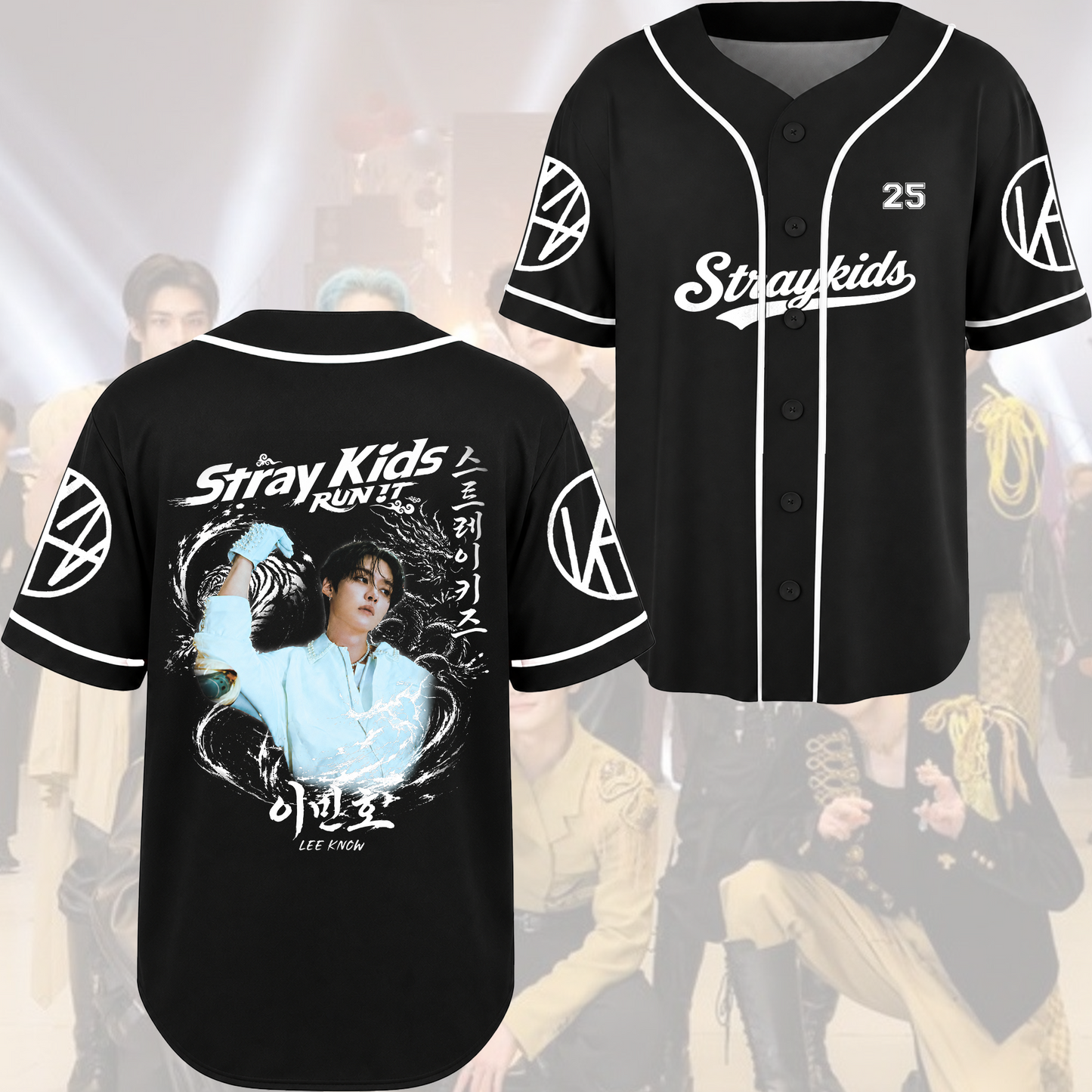 Stray Kids Run It World Tour Rebel Orient Streetwear Baseball Jersey Gift For Fans