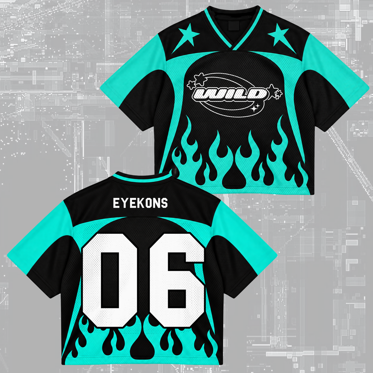 Epic Wild Eyekons Club All Members Heavy Metal Mixed Mesh Jersey For Eyekons