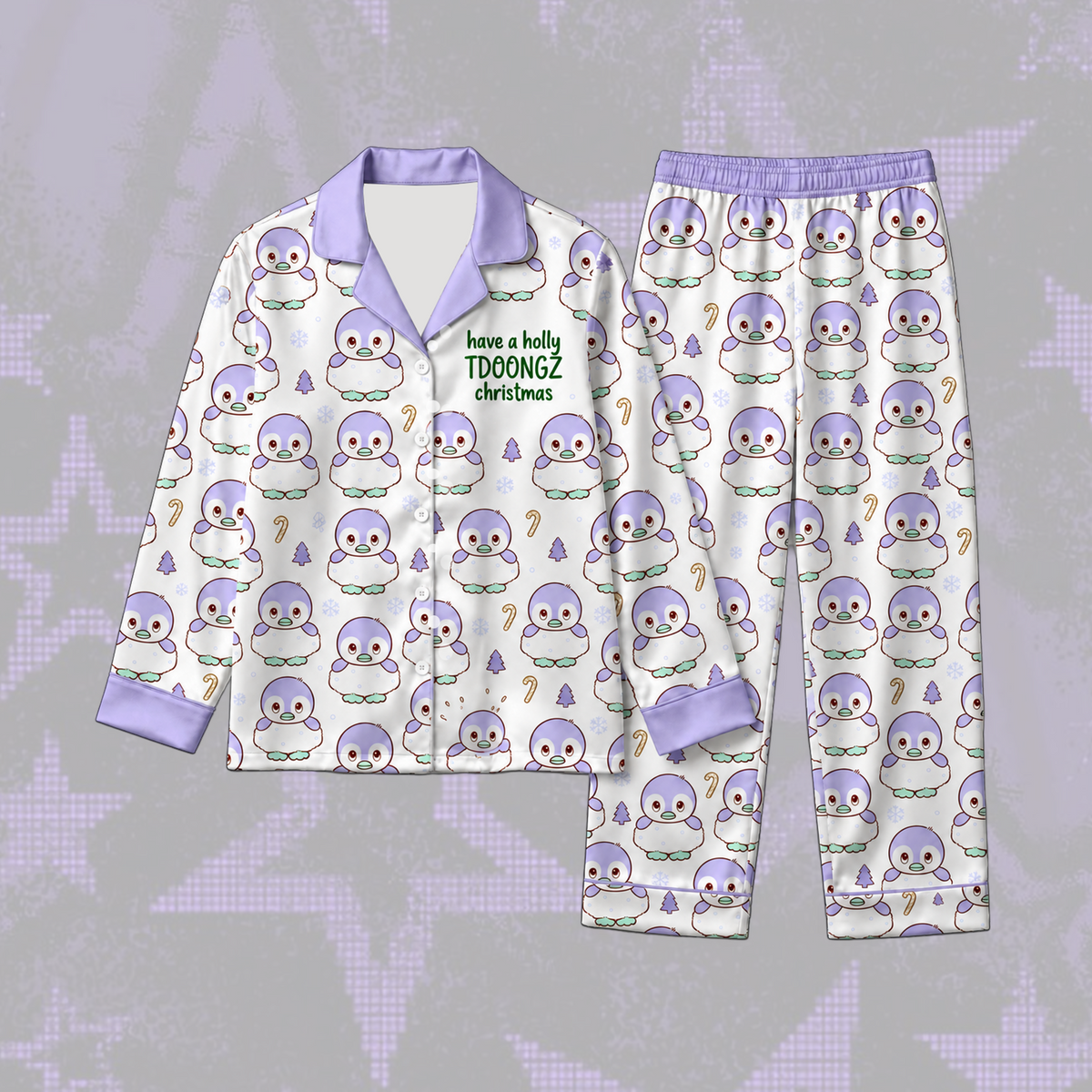 Ethereal Have A Holy TDOONGZ Christmas T.W.I.C.E. Club Mina Myodette Mascot Ugly Christmas Pajama Set For Once