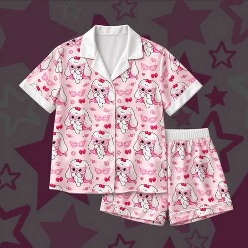Sweet Looks Can Kill I.V.E. Club Wonyoung Cherry Pastel Coquette Pajama Set For Dive