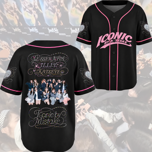 Dream Iconic By Mistake Katseye Collab Illit Le Sserafim Baseball Jersey Gift For Fans