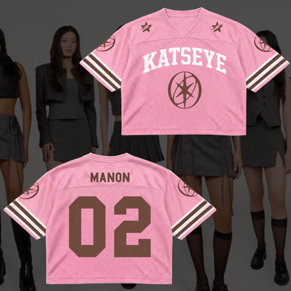 Magnificent KATSEYE Pink Mesh Jersey The Wildworld Tour Gift for Fan