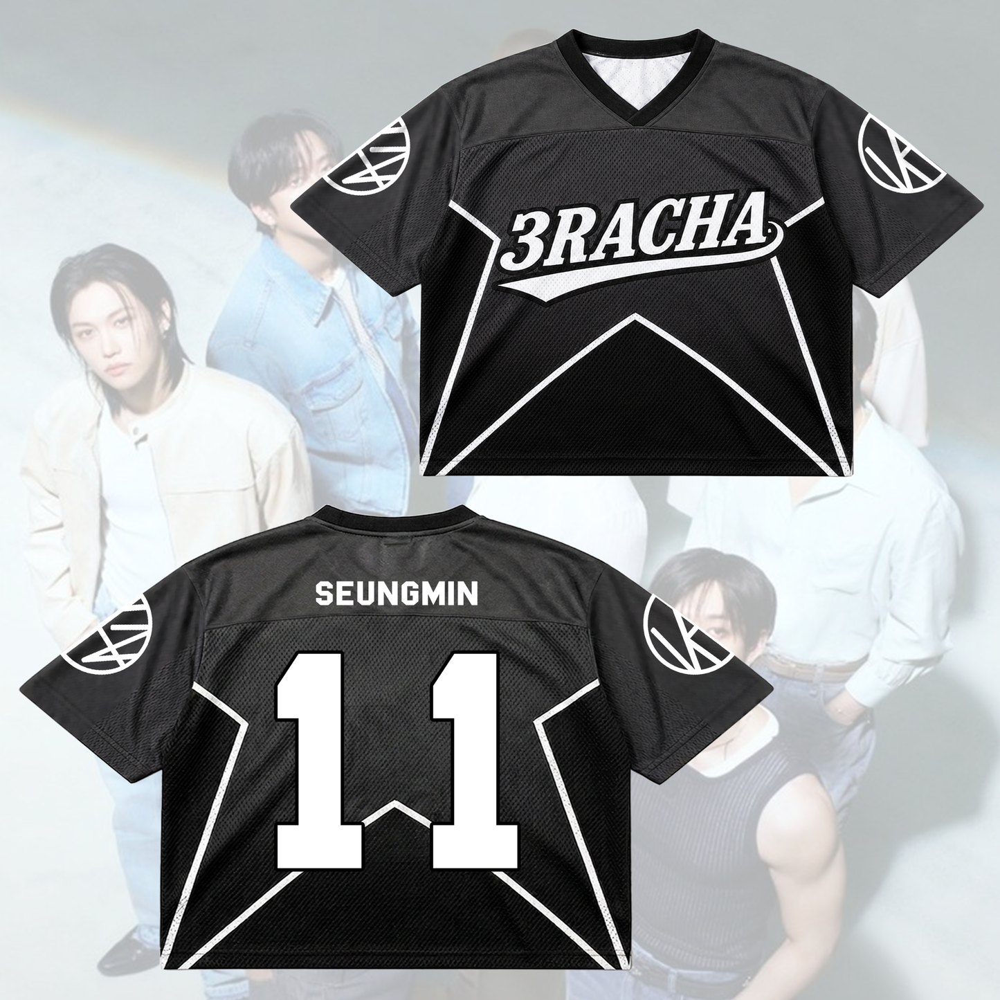 Stray Kids 3RACHA Football Jersey SKZ World Tour Concert Outfit Gift For Fans