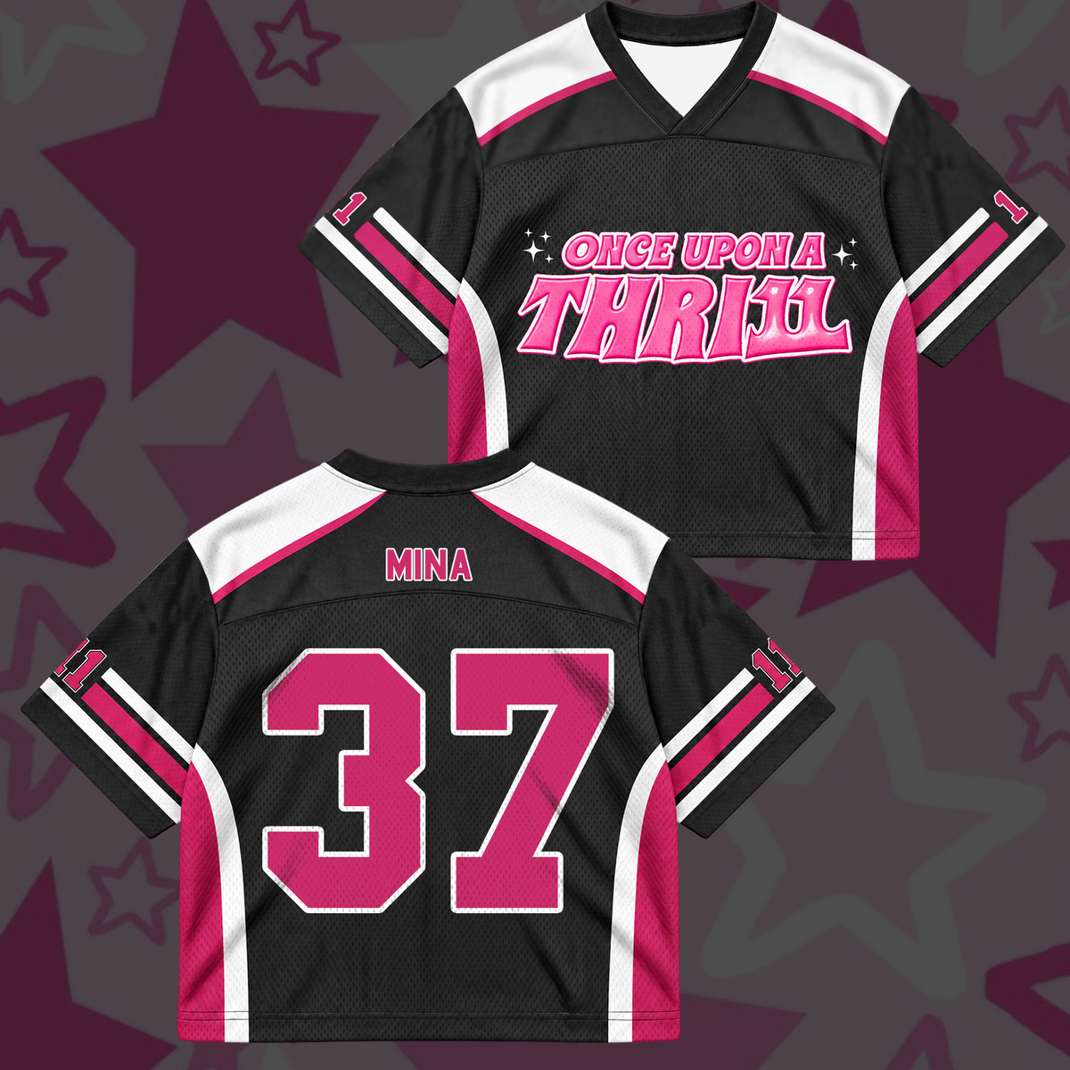 Vibrant TWICE Once Upon A Thr11l 11th Anniversary Cyber Grunge Mix Mesh Jersey For Once