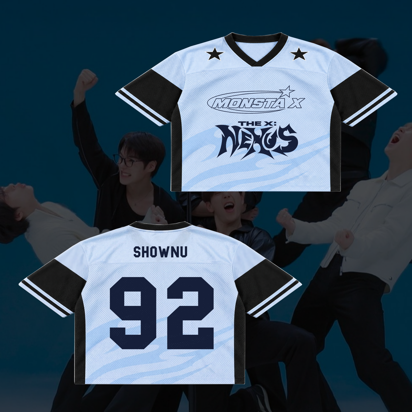Electrifying MONSTA X Nexus Tour Mixed Mesh Jersey Kpop Gift for Fans
