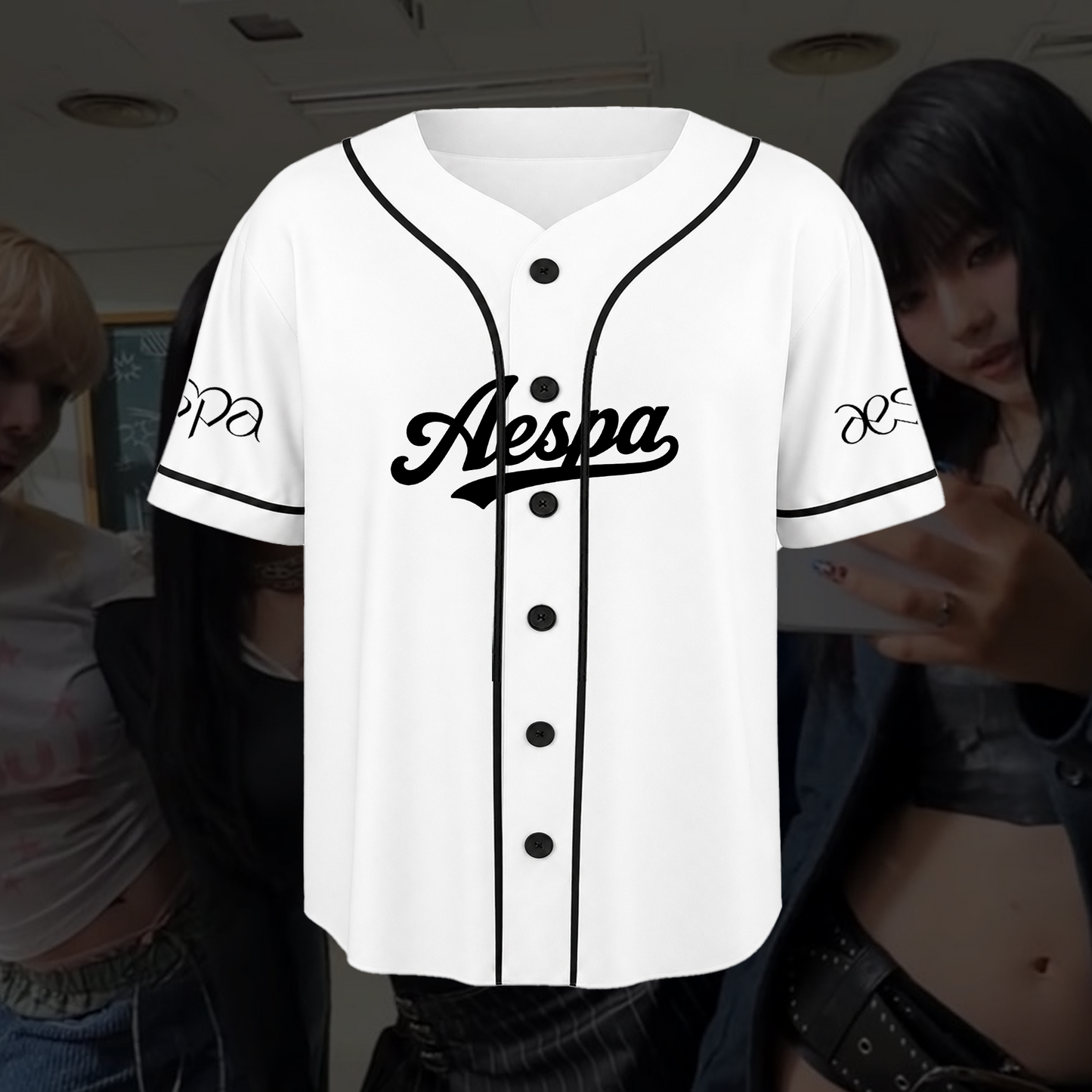 Sleek aespa SYNK COMPLEXITY Baseball Jersey Lemonade Gift for Fans