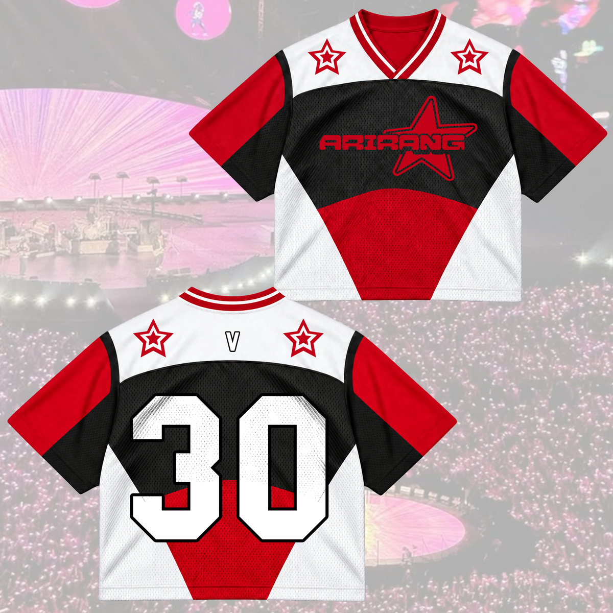 Savage Arirang Army Club All Members Futuristic Racing Mixed Mesh Jersey For Fans