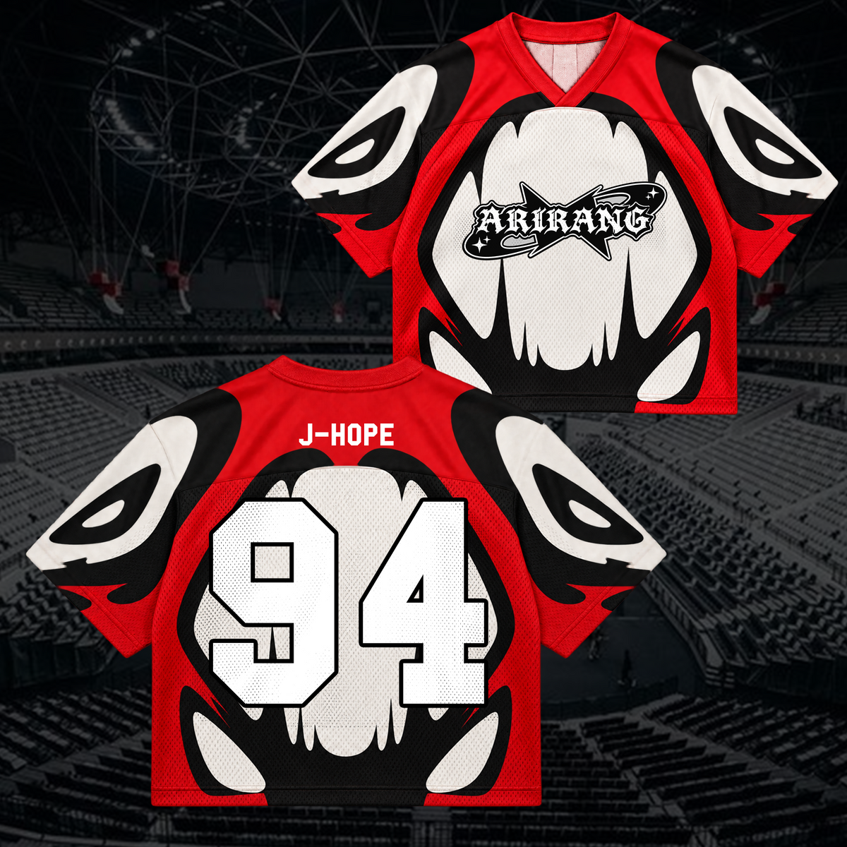 Rebellious Arirang B.T.S Club All Members Retro Streetwear Mixed Mesh Jersey For Fans