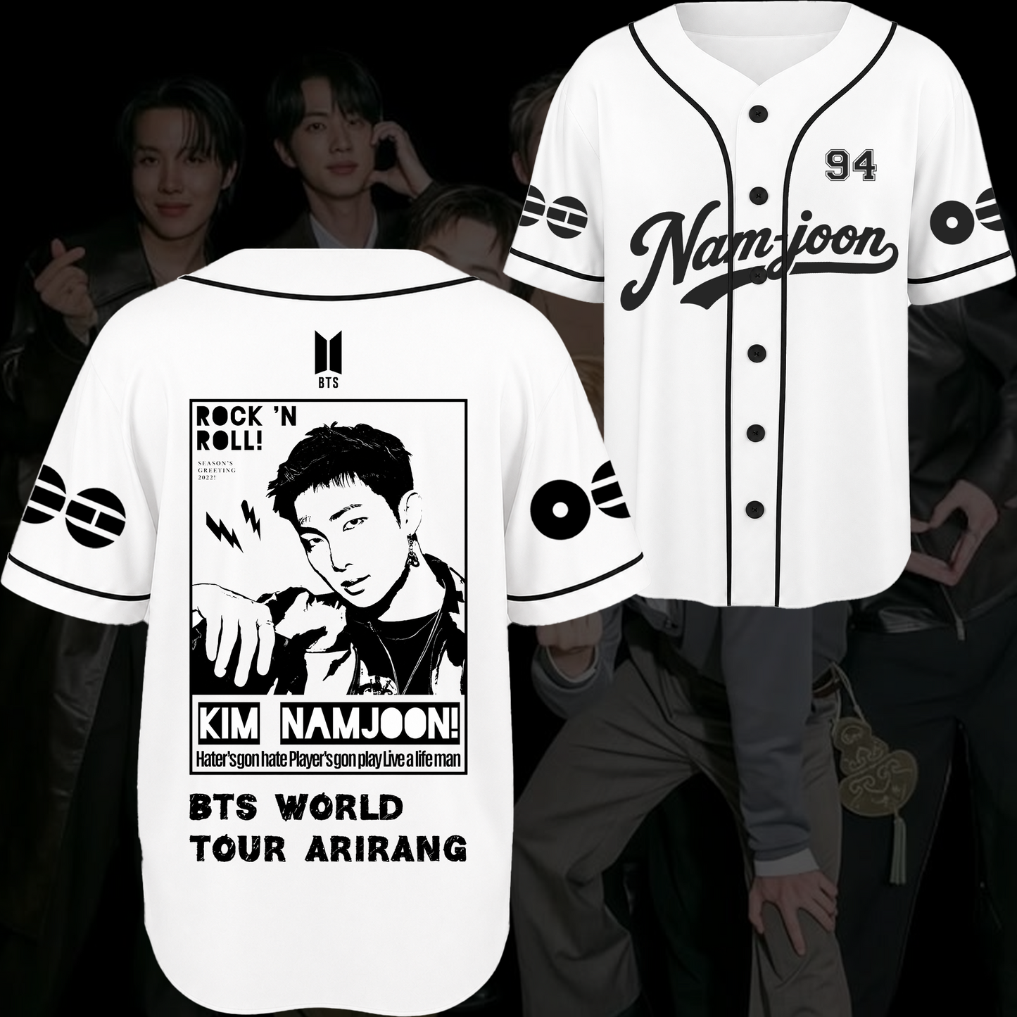 HipHop BTS Arirang World Tour Baseball Jersey Gift For Fans