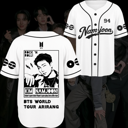HipHop BTS Arirang World Tour Baseball Jersey Gift For Fans