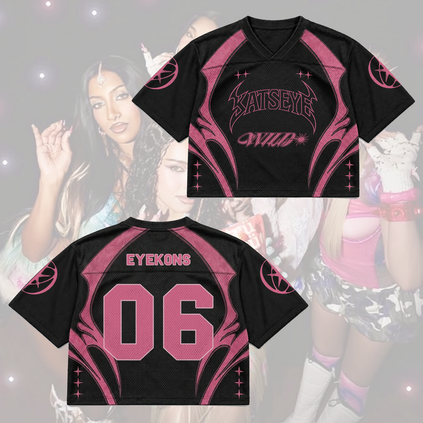 Hot Pink Katseye The Wildworld Tour  Mixed Mesh Jersey Gift For Fans