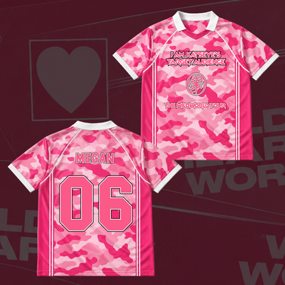 Katseye The Wildworld Tour Pink Camo Winged Neck Baseball Shirt Gift for Fans