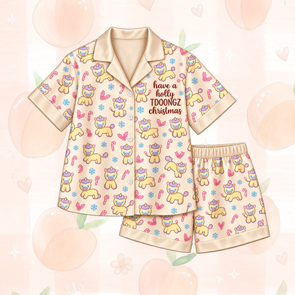 Lovely Have A Holy TDOONGZ Christmas T.W.I.C.E. Club Jihyo Park Zyony Mascot Ugly Christmas Pajama Set For Once