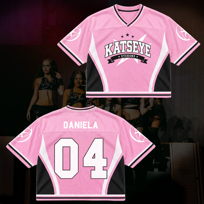 Celestial Katseye Wildworld Tour Mixed Mesh Jersey Top Gift For Fans