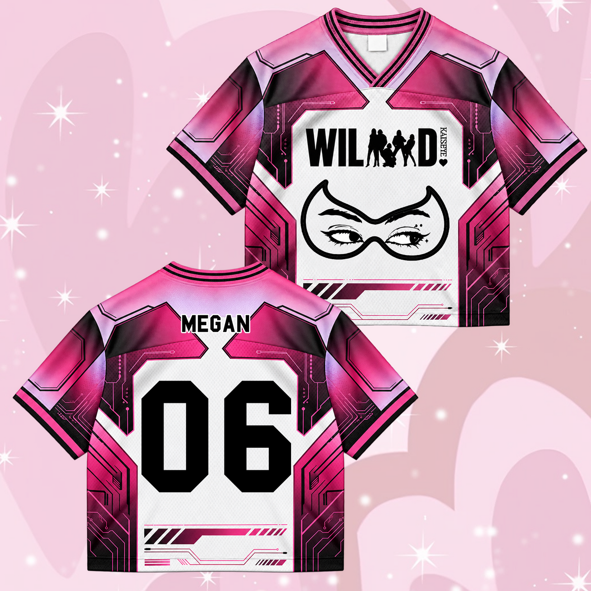 KATSEYE Wild Tour Sporty Purple Mixed Mesh Jersey für EYEKONS