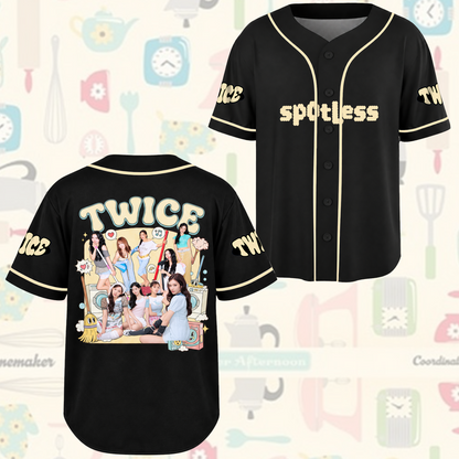 Dreamy Spotless T.W.I.C.E. Club Retro Americana Baseball Jersey For Once