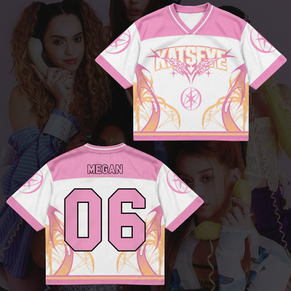 KATSEYE Wild Tour Sporty Purple Mixed Mesh Jersey für EYEKONS