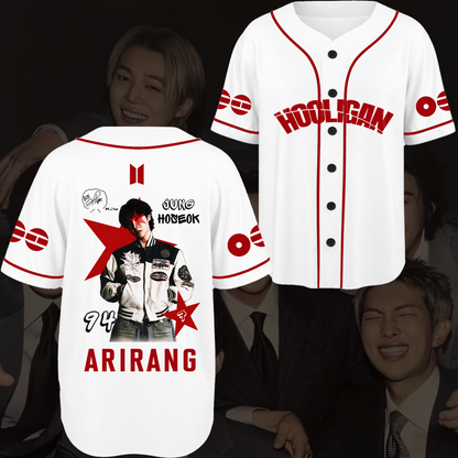 Sleek BTS Visual Baseball Jersey Arirang World Tour Merch Gift For Fans