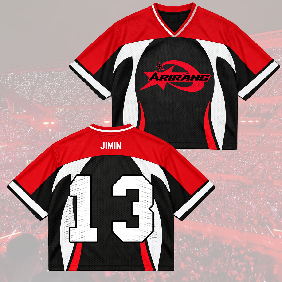 Vivid Arirang Army Club All Members Cyber Grunge Mixed Mesh Jersey For Fans