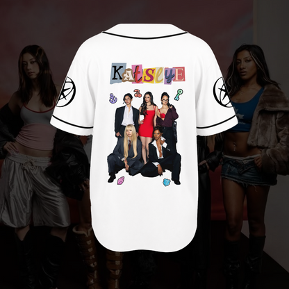 Gorgeous KATSEYE Baseball Jersey White Indie Pop Punk Outfit Gift For Fans