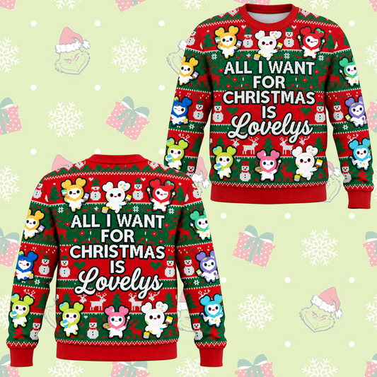 Merry All I Want For Christmas Is Lovelys T.W.I.C.E. Ugly Christmas Sweater For Once