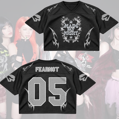 Metal LE SSERAFIM Pureflow Tour Mixed Mesh Jersey  Made My Night Fan Gifts