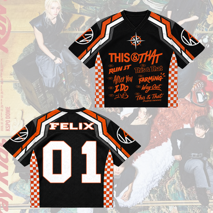 Stray Kids This & That Tracklist Mixed Mesh Jersey Hip Hop Sports Gifts For Fan