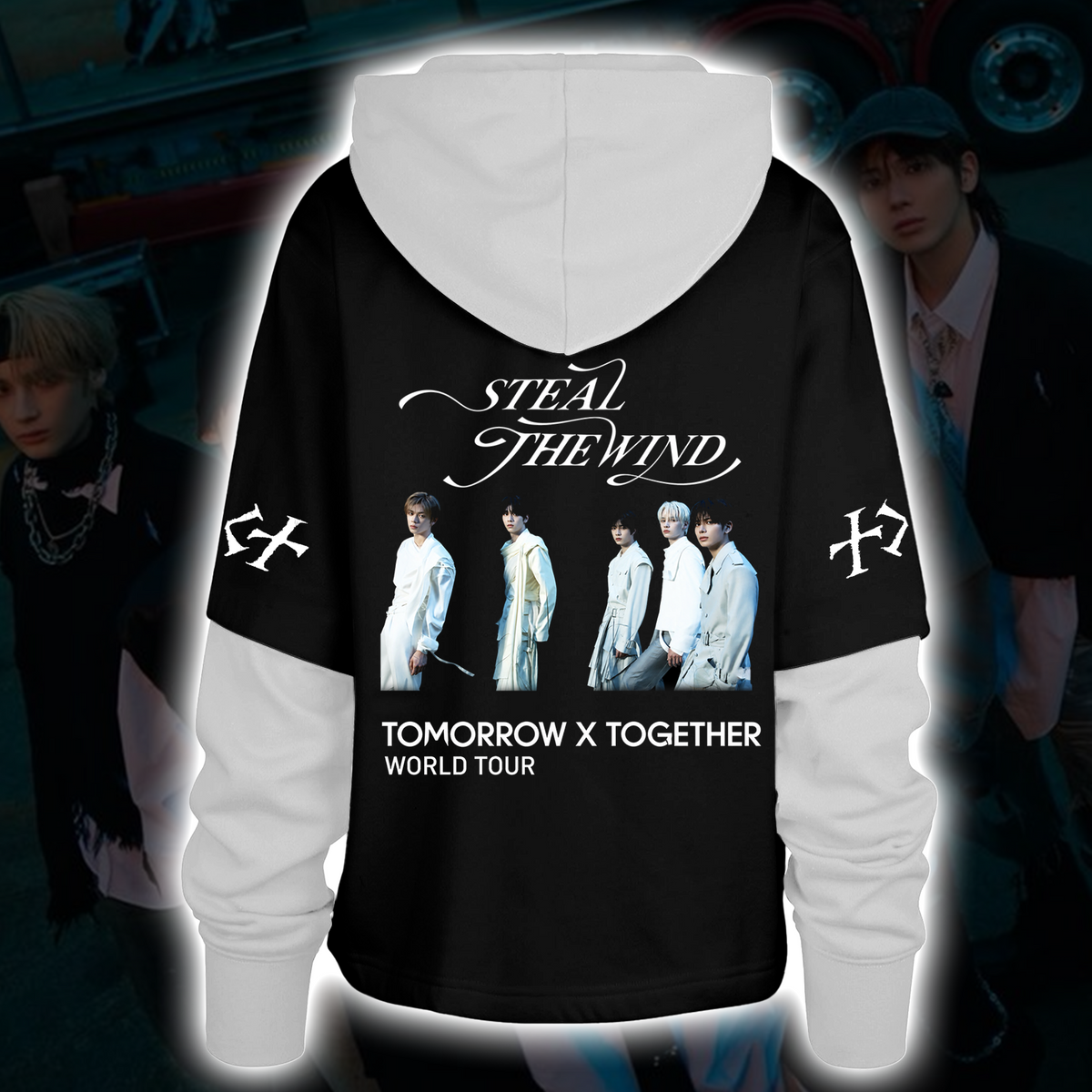 TXT Steal The Wind Tour Grunge Streetwear Shortstop Hoodie Geschenk für Fans