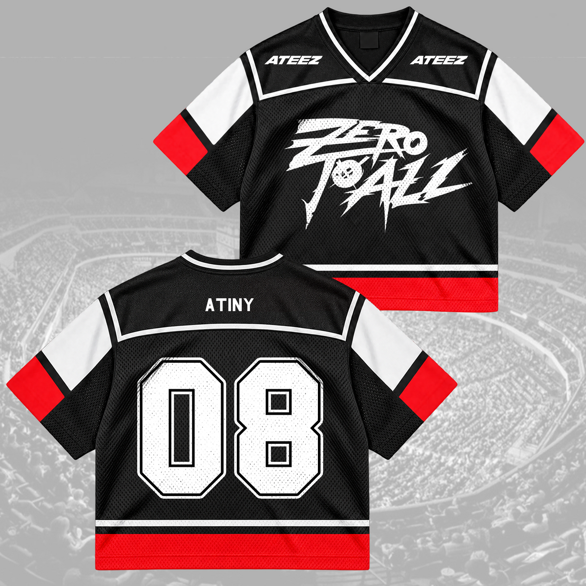 Electric ATEEZ Zero To All World Tour Mix Mesh Jersey For Atiny