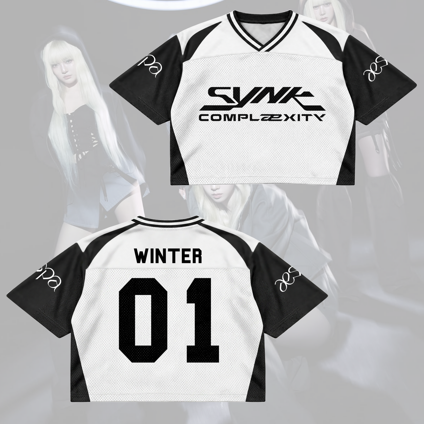 Aespa SYNK Complexity Mixed Mesh Jersey Concert Outfit Gift For Fans
