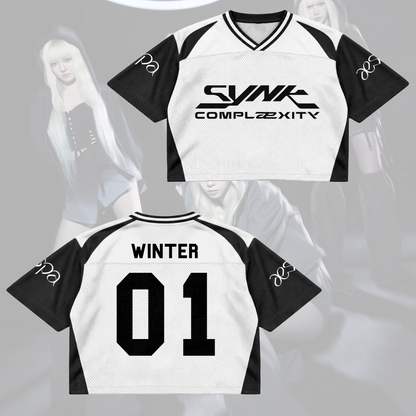 Aespa SYNK Complexity Mixed Mesh Jersey Concert Outfit Gift For Fans