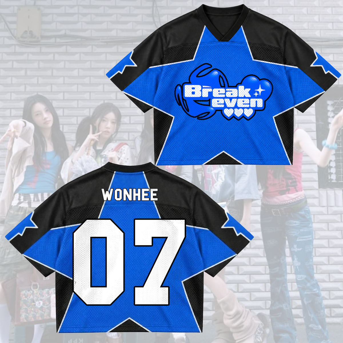 Super Star Breakeven Illit Album Mixed Mesh Jersey Gift For Gllit