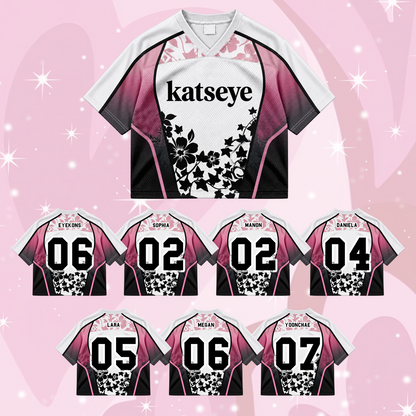 KATSEYE Wild Tour Sporty Purple Mixed Mesh Jersey für EYEKONS
