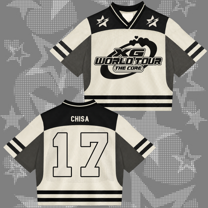 Fierce XG The Core World Tour Mixed-Mesh-Trikot cooles Geschenk für Fans