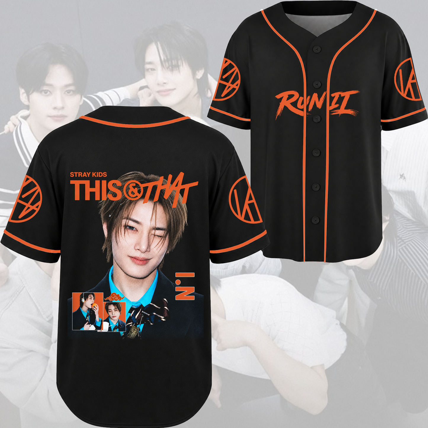 Stray Kids Visual Baseball Jersey Modern Hip Hop K-Pop Streetwear Fan Gifts