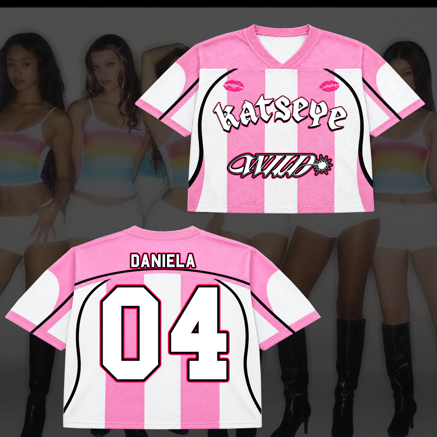 Flirty Katseye Wildworld Tour Mixed Mesh Jersey Gift For Fans